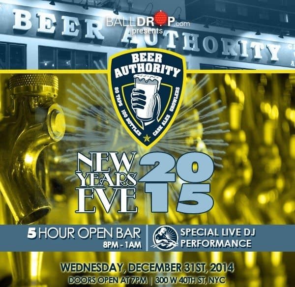 Beer Authority New Year’s Eve in Times Square