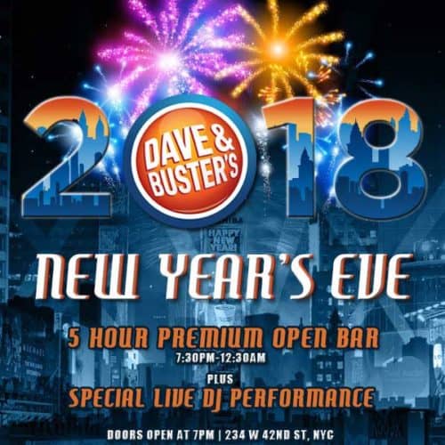 Dave & Busters NYC New Years Eve