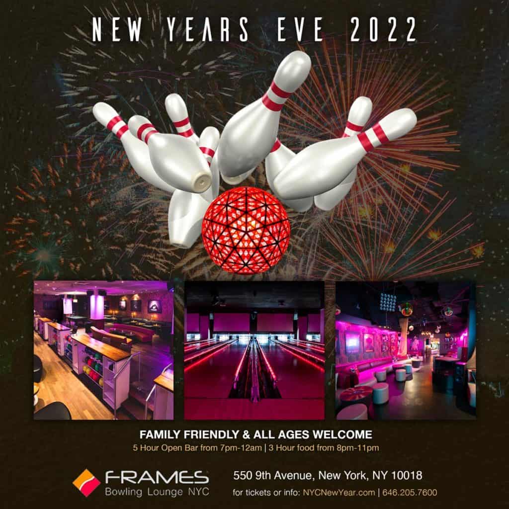 2022 new year's eve at frames bowling lounge