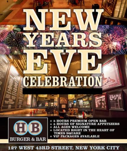 HB Burger Times Square New Years Eve