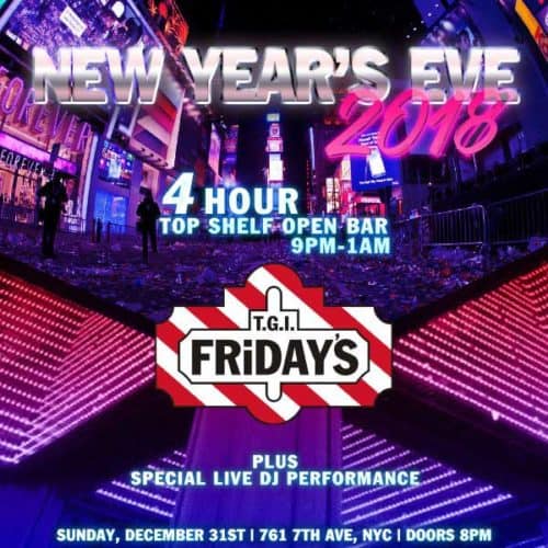 New Years Eve at TGI Fridays