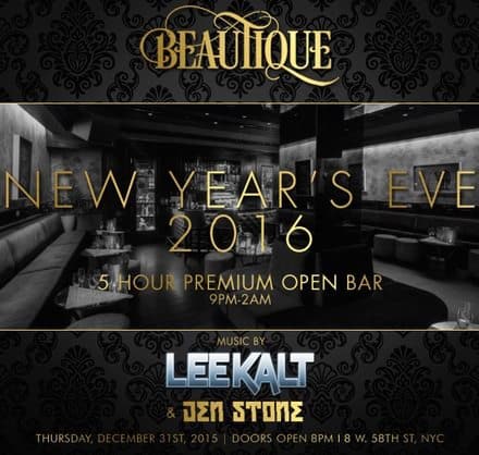 New Years Eve at Beautique