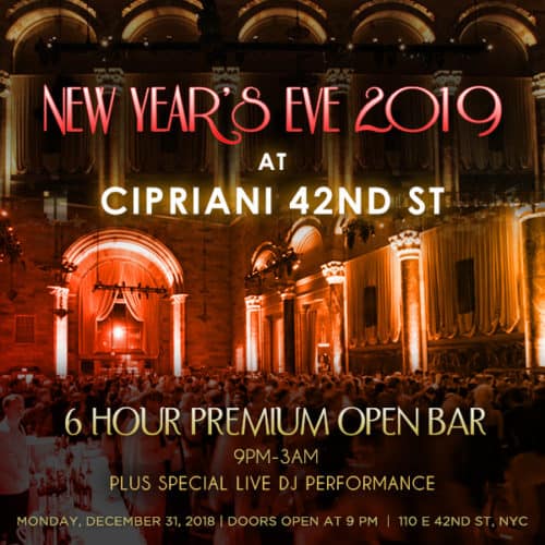 New Years Eve Cipriani 42nd St
