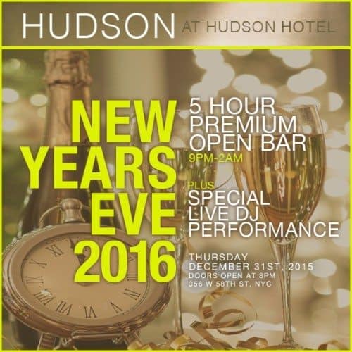 New Years Eve at Hudson Hotel