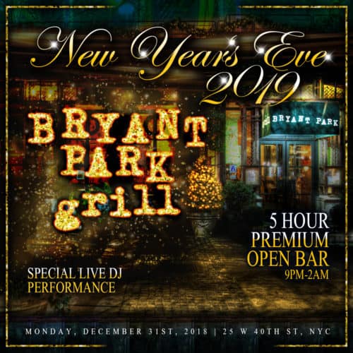 New Years Eve Bryant Park Grill