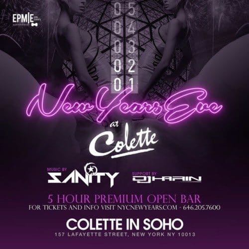 new year's eve at colette in soho