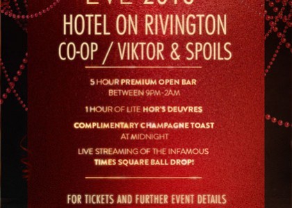 new years eve at viktor and spoils inside hotel on rivington
