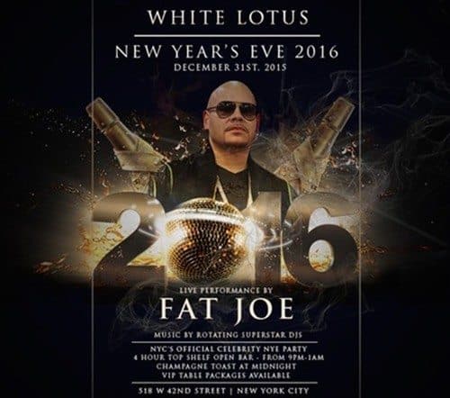 new years eve at white lotus with fat joe