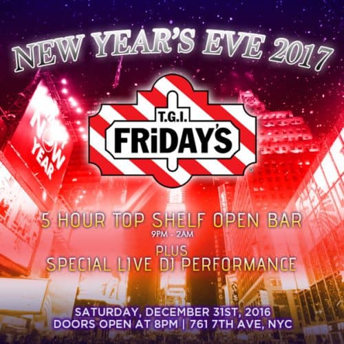 New Years Eve at TGI Fridays