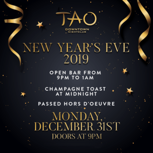 new years eve at tao downtown