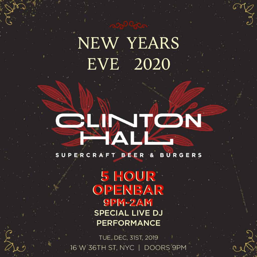 new years eve 2020 at clinton hall 36