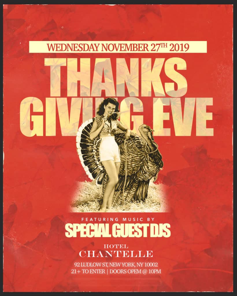 thanksgiving eve at hotel chantelle