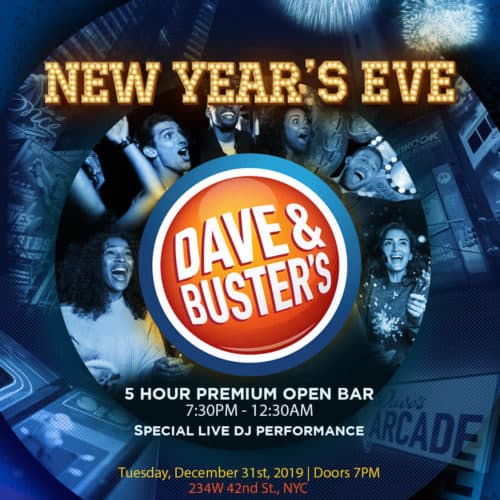Dave & Buster's Times Square New Years Eve