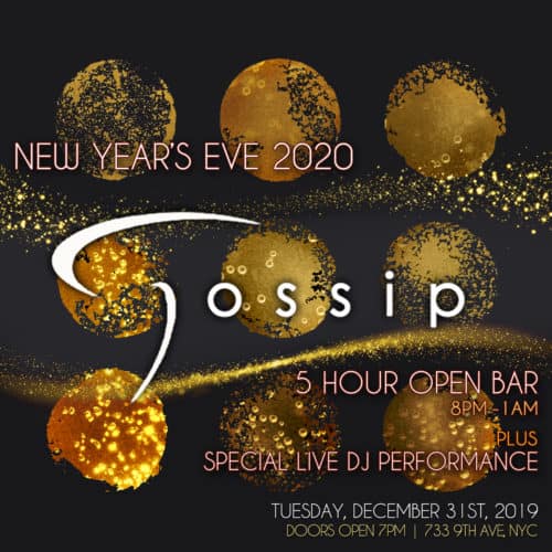 Gossip Bar NYC New Years Eve 2020