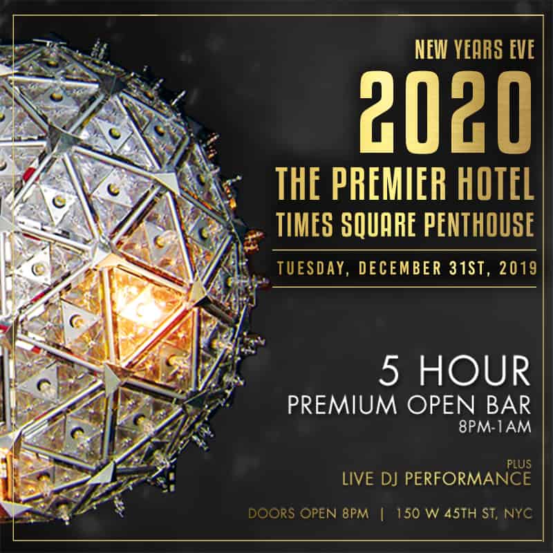 The Premier Hotel Times Square New Years Eve Live View of the Ball Drop