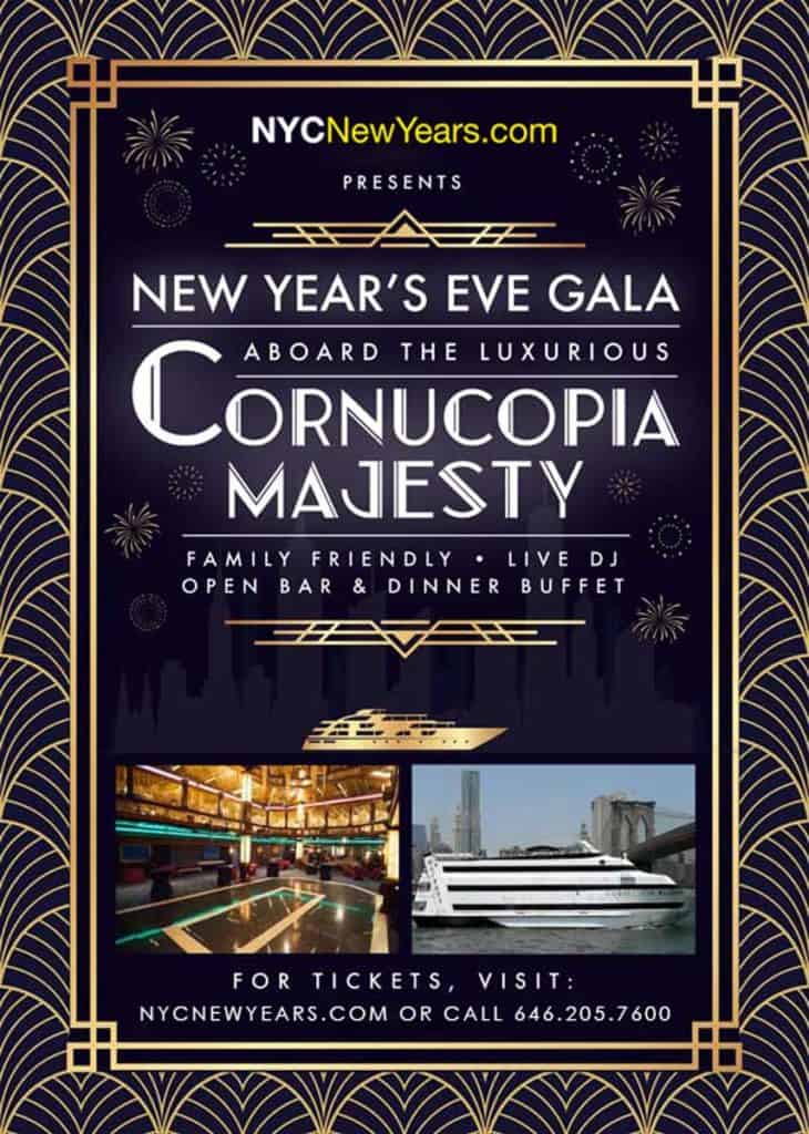 Cornucopia Majesty Yacht NYC New Year's Eve