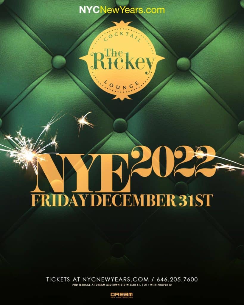 new year's eve 2022 at the rickey inside dream hotel midtown