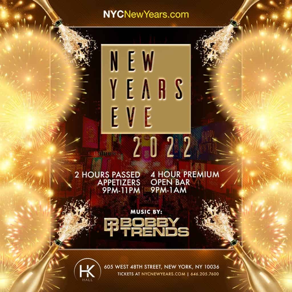 new years eve 2022 at hk hall nyc