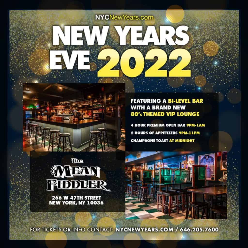 New Years Eve at The Mean Fiddler Bar in Times Square