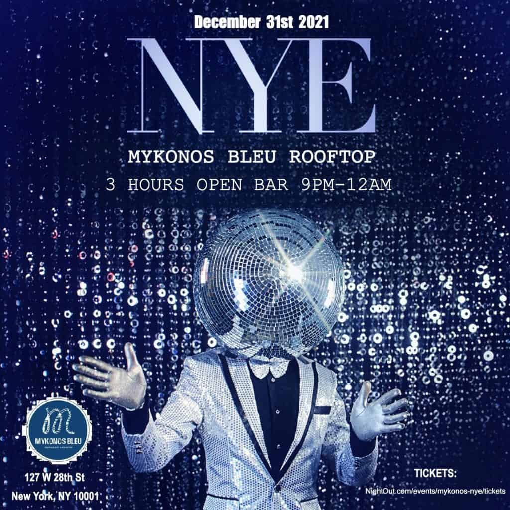 New Year's Eve 2022 at Mykonos Blue Rooftop