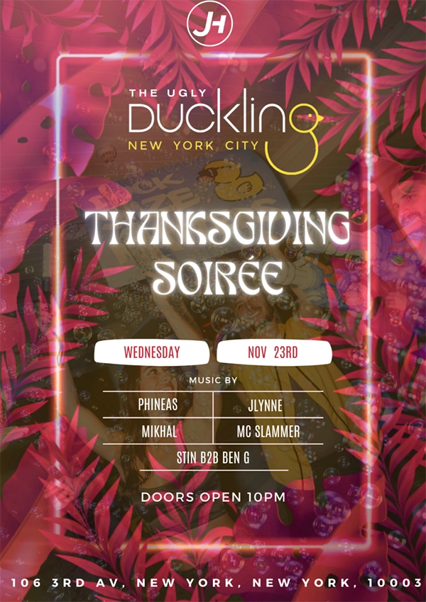 thanksgiving eve at ugly duckling nyc