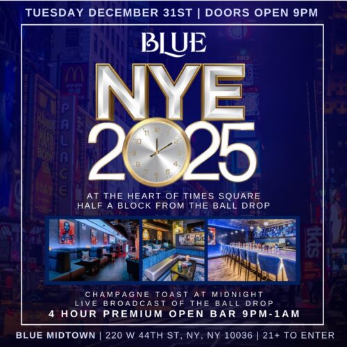 new year's eve at blue midtown nightclub