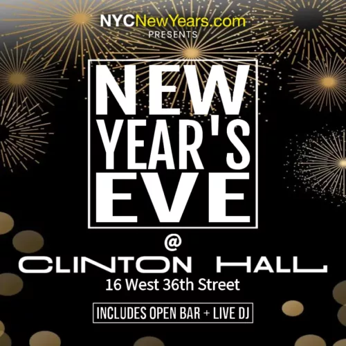 Clinton Hall New Years Eve flyer
