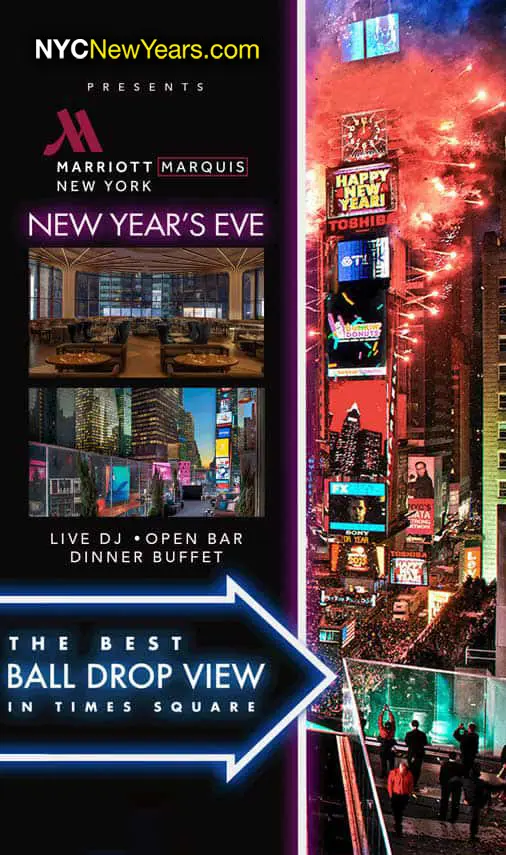 new year's eve 2022 at the marriott marquis in times square nyc