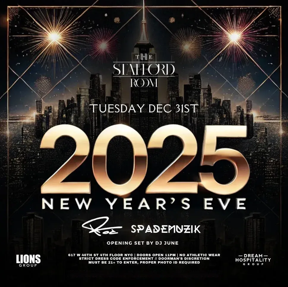 new years eve at stafford room