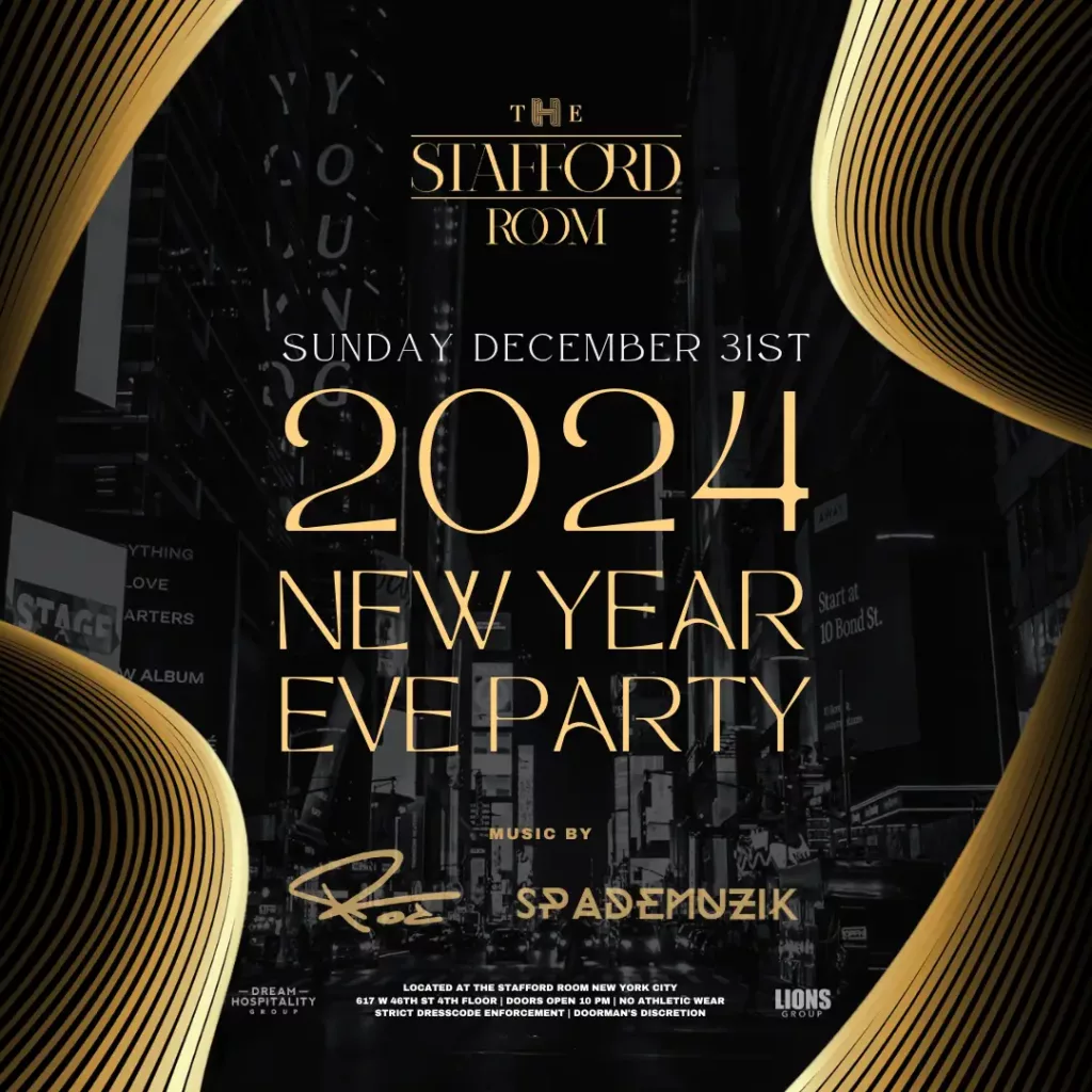 2024 new year's eve at stafford room nyc

